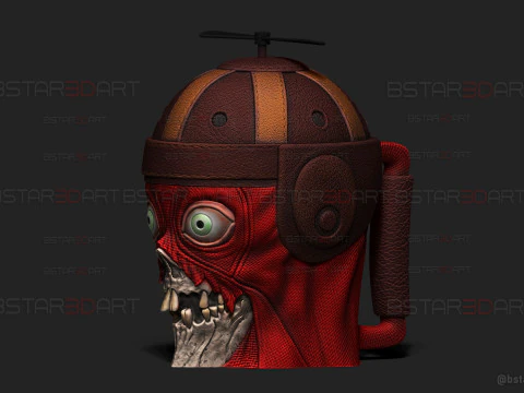 Headpool Popcorn Mug High Quality - Deadpool and Wolverine movie - Marvel comic 3D Print Model