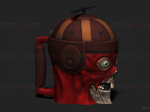 Headpool Popcorn Mug High Quality - Deadpool and Wolverine movie - Marvel comic 3D Print Model