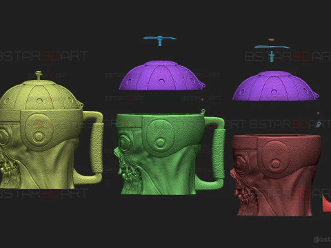 Headpool Popcorn Mug High Quality - Deadpool and Wolverine movie - Marvel comic 3D Print Model