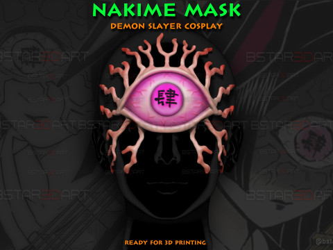 Nakime Mask - Demon Slayer Cosplay 3D Print Model