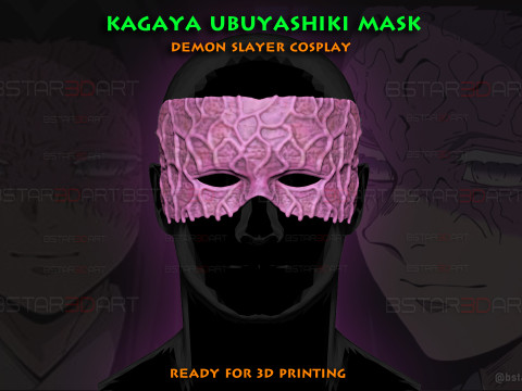 Kagaya Ubuyashiki Mask - Demon Slayer Cosplay 3Dプリントモデル