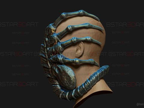 Alien Romulus Facehugger High Quality Mask 3D-Druckmodell