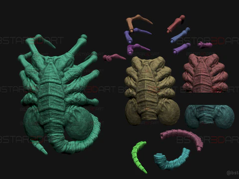 Alien Romulus Facehugger High Quality Mask 3D Print Model