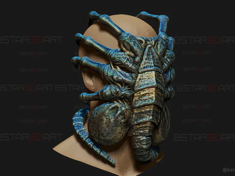 Alien Romulus Facehugger High Quality Mask 3D Print Model