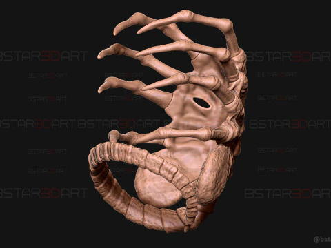 Alien Romulus Facehugger High Quality Mask 3D Print Model
