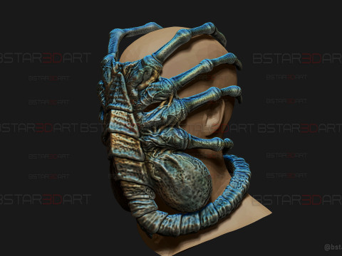 Alien Romulus Facehugger High Quality Mask 3D-Druckmodell