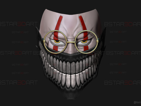 Dandadan Okarun High Quality Mask - Anime Cosplay Modèles 3D en vedette