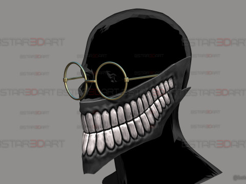 Dandadan Okarun Half Mask With Glasses - Anime Cosplay 3Dプリントモデル