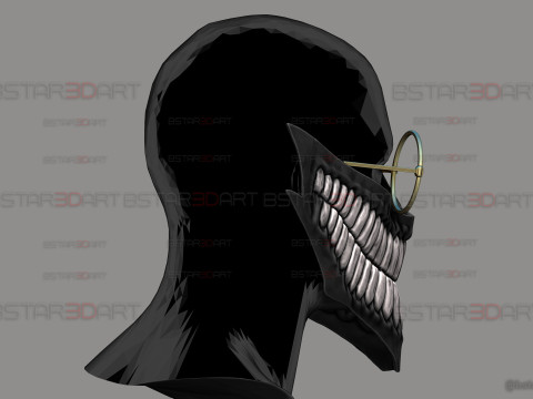 Dandadan Okarun Half Mask With Glasses - Anime Cosplay 3Dプリントモデル