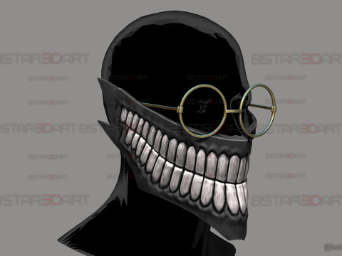 Dandadan Okarun Half Mask With Glasses - Anime Cosplay 3Dプリントモデル