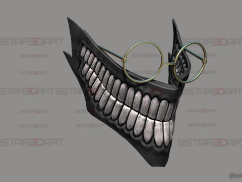Dandadan Okarun Half Mask With Glasses - Anime Cosplay 3Dプリントモデル