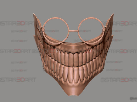 Dandadan Okarun Half Mask With Glasses - Anime Cosplay 3Dプリントモデル