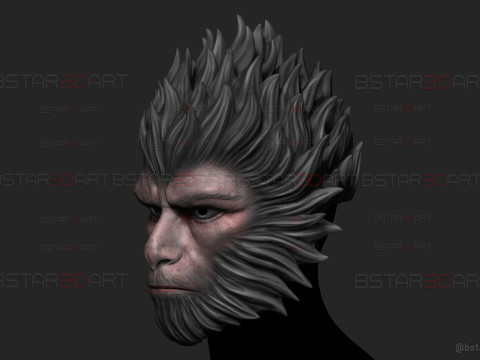 Black Myth Wukong Face Mask For Cosplay 3D Принт Модель