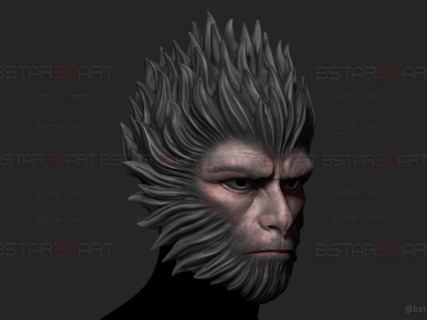 Black Myth Wukong Face Mask For Cosplay 3D Принт Модель