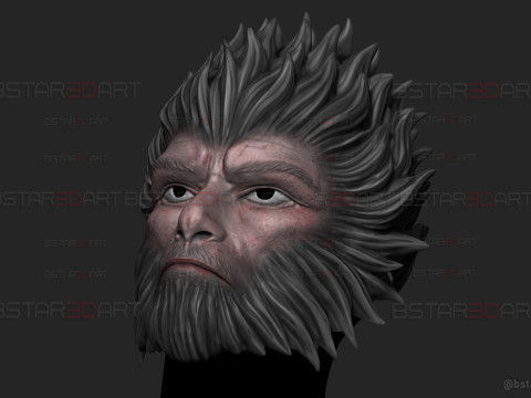 Black Myth Wukong Face Mask For Cosplay 3D Принт Модель