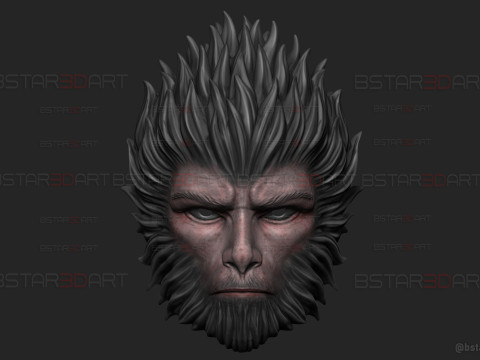 Black Myth Wukong Face Mask For Cosplay 3D Принт Модель