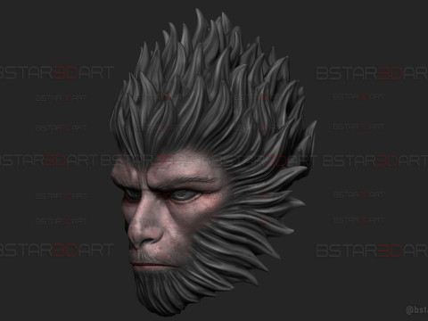 Black Myth Wukong Face Mask For Cosplay 3D Принт Модель