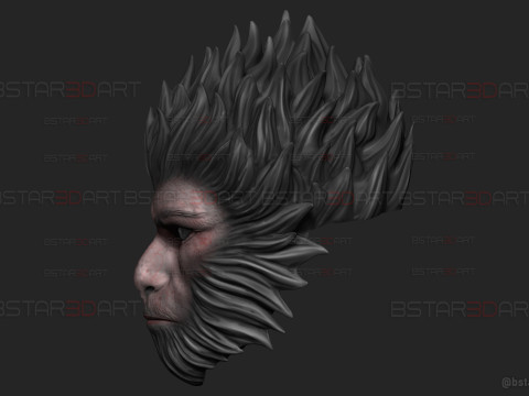 Black Myth Wukong Face Mask For Cosplay 3D Принт Модель