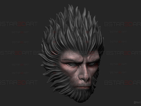 Black Myth Wukong Face Mask For Cosplay 3D Принт Модель