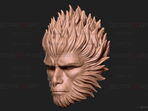 Black Myth Wukong Face Mask For Cosplay 3D Принт Модель