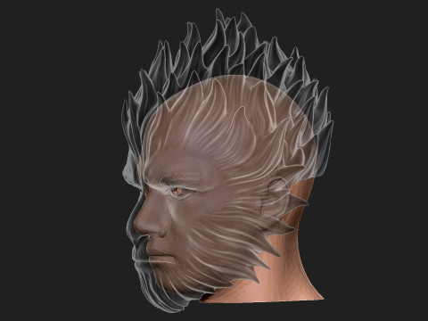 Black Myth Wukong Face Mask For Cosplay 3D Принт Модель