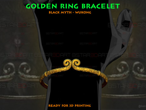 Golden Ring Bracelet - Black Myth Wukong Modèles 3D en vedette