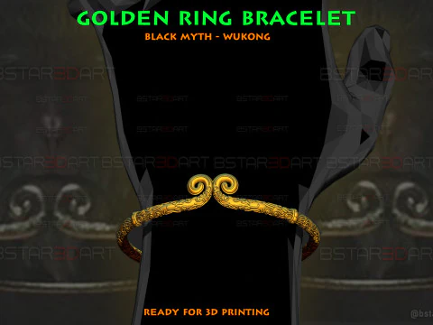 Goldenes Ringarmband &ndash; Black Myth Wukong 3D Druckmodell