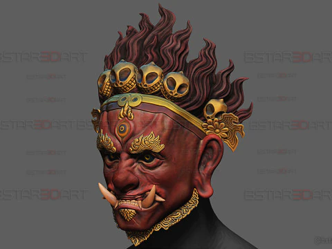 Folk Opera Mask - Black Myth - Wukong Armor Accessories 3D Print Model