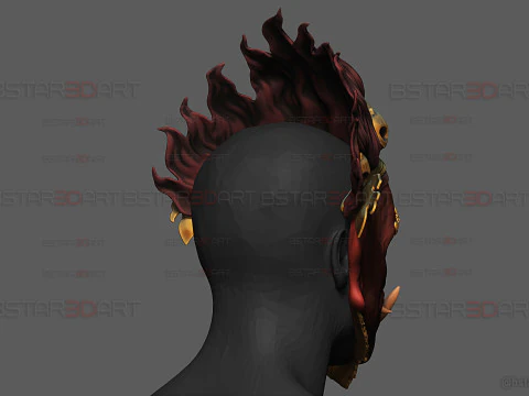 Folk Opera Mask - Black Myth - Wukong Armor Accessories 3D Print Model