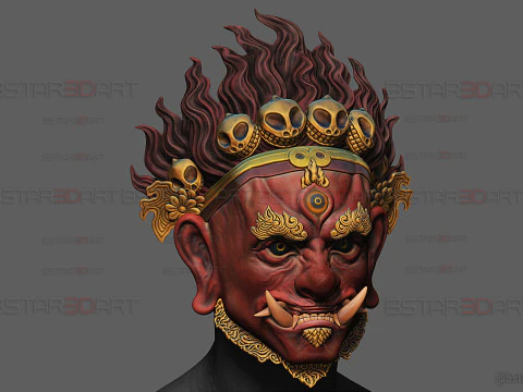 Folk Opera Mask - Black Myth - Wukong Armor Accessories 3D Print Model