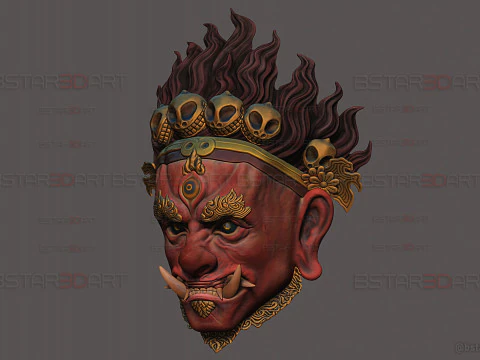 Folk Opera Mask - Black Myth - Wukong Armor Accessories 3D Print Model