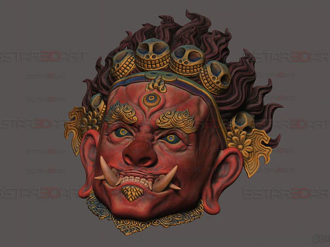 Folk Opera Mask - Black Myth - Wukong Armor Accessories 3D Print Model