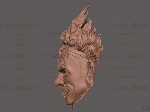 Folk Opera Mask - Black Myth - Wukong Armor Accessories Modelo de Impressão 3D