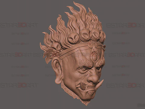 Folk Opera Mask - Black Myth - Wukong Armor Accessories 3D Print Model