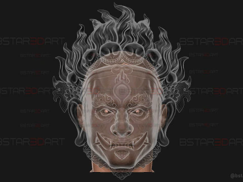 Folk Opera Mask - Black Myth - Wukong Armor Accessories 3D Print Model