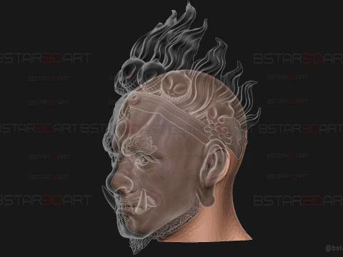 Folk Opera Mask - Black Myth - Wukong Armor Accessories 3D Print Model