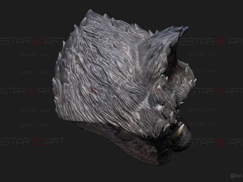 Zhu Bajie Face Head Decor Wearable - Black Myth Wukong 3D Print Model