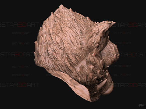 Zhu Bajie Face Head Decor Wearable - Black Myth Wukong 3D Print Model