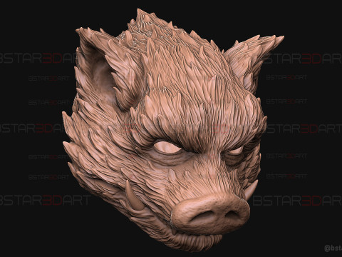 Zhu Bajie Face Head Decor Wearable - Black Myth Wukong 3D Print Model