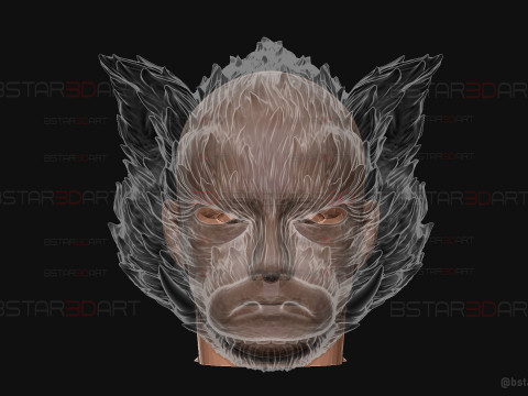 Zhu Bajie Face Head Decor Wearable - Black Myth Wukong 3D Print Model