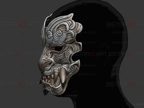 Gale Guard Beast Face Mask - Black Myth Wukong Cosplay 3Dプリントモデル
