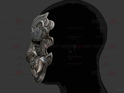 M&aacute;scara facial de besta Gale Guard - Black Myth Wukong Cosplay Modelo de Impressão 3D