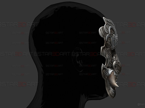 Gale Guard Beast Face Mask - Black Myth Wukong Cosplay 3Dプリントモデル