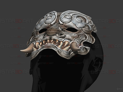 Gale Guard Beast Face Mask - Black Myth Wukong Cosplay 3Dプリントモデル