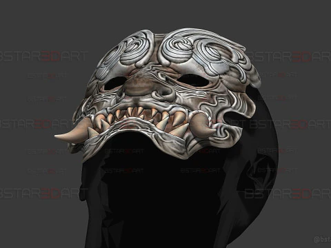 M&aacute;scara facial de besta Gale Guard - Black Myth Wukong Cosplay Modelo de Impressão 3D