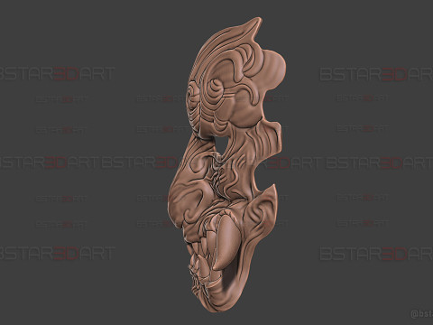 Gale Guard Beast Face Mask - Black Myth Wukong Cosplay 3Dプリントモデル