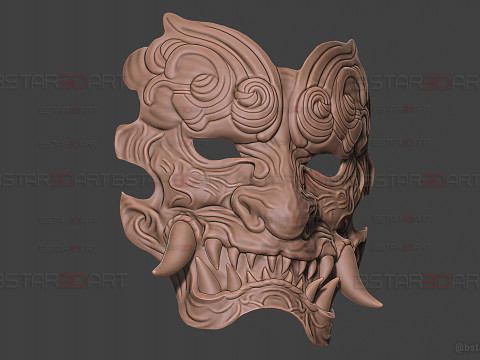 Gale Guard Beast Face Mask - Black Myth Wukong Cosplay 3Dプリントモデル
