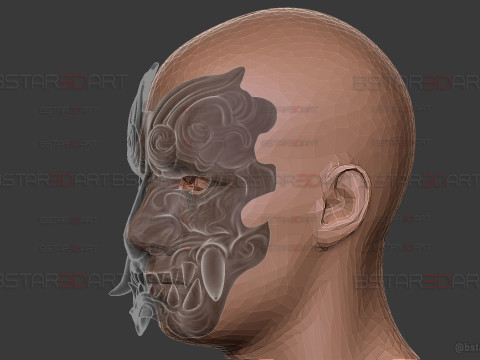 Gale Guard Beast Face Mask - Black Myth Wukong Cosplay 3Dプリントモデル
