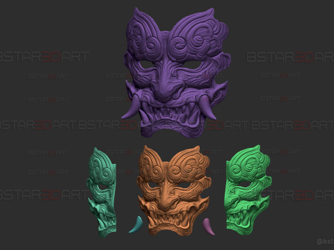 Gale Guard Beast Face Mask - Black Myth Wukong Cosplay 3Dプリントモデル