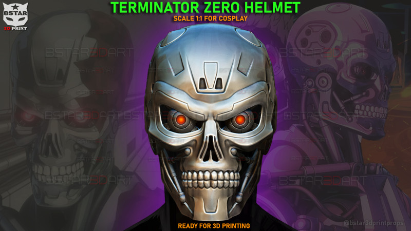 Ternimator Zero Skull Mask - Anime Netflix Series - Halloween Cosplay 3D Print Model .c4d .max .obj .3ds .fbx .stl .blend